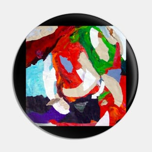 Abstract Acrylic Collage Painting Pin