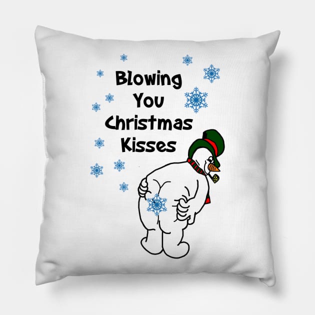 Blowing You Christmas Kisses Pillow by imphavok