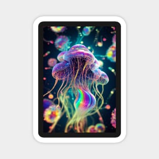 Rainbow JellyFish Magnet