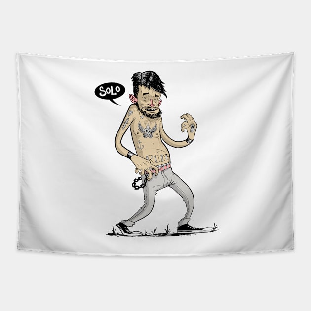 Air Guitar Tapestry by RudeOne