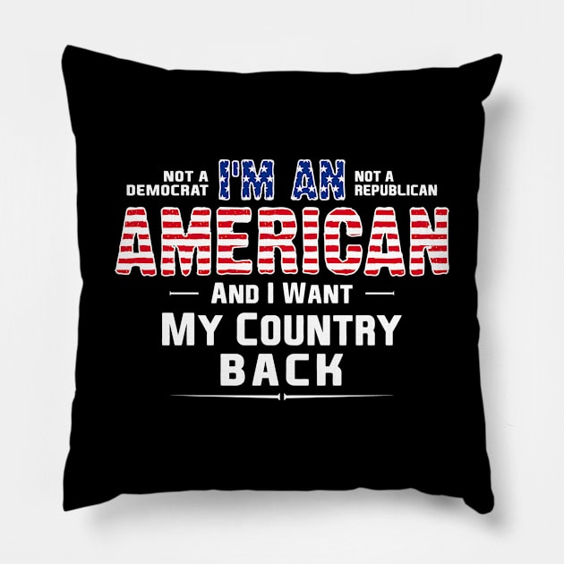 Patriot I Am An American Pillow by Tee-hub