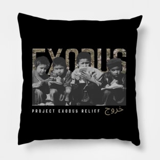 Exodus camo Afghan children (dark background) Pillow