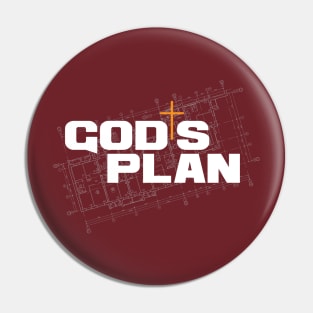 God's Plan (White) Pin