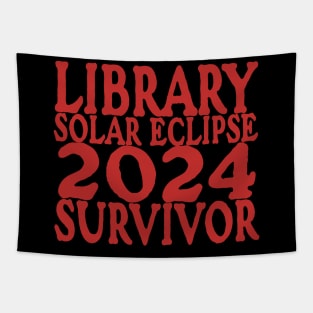 Funny Librarian Solar Eclipse 2024 Shirt, Trendy Public Library Program Bookish Y2k Tapestry