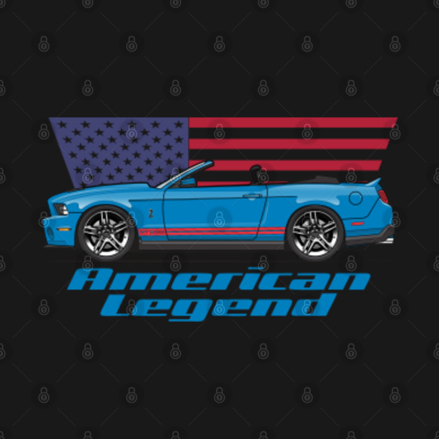 Discover American Legend-Grabber Blue with Red Stripes - Convertible Gt500 - T-Shirt