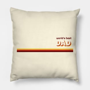 World's Best Dad Vintage Retro Pillow