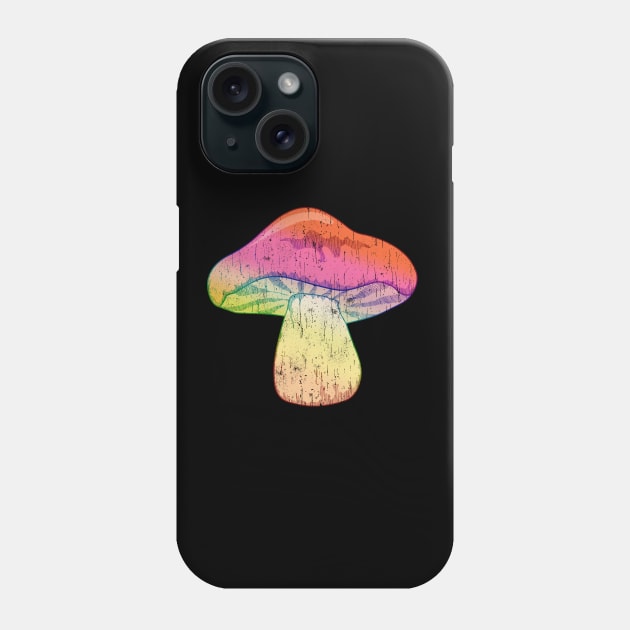 colorful, tie-dye mushroom Phone Case by theglaze