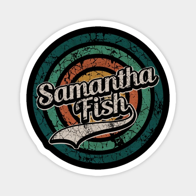 Samantha Fish // Retro Circle Crack Vintage Magnet by People Mask