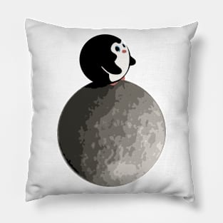 Penguin on the Moon Pillow