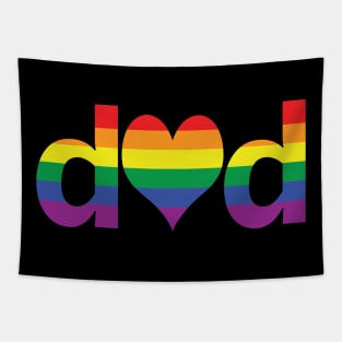 Pride Dad Heart Tapestry