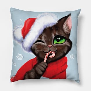 Christmas kitten Pillow