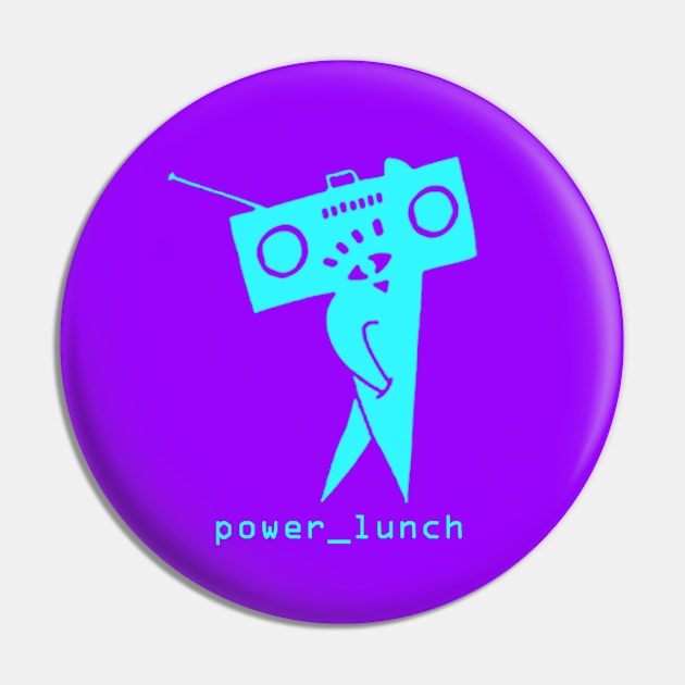 power_lunch boommboxdude logo (light blue print) Pin by power_lunch