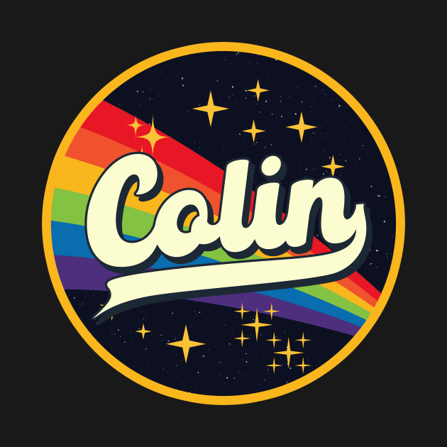 Colin // Rainbow In Space Vintage Style by LMW Art