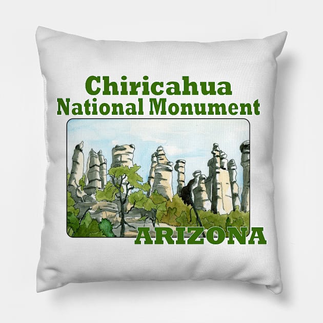 Chiricahua National Monument, Arizona Pillow by MMcBuck