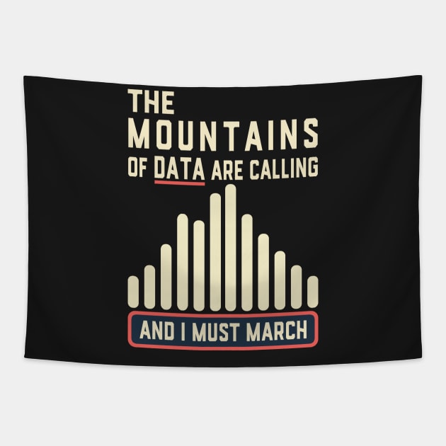 The Mountains are Calling and I Must March Climate Data Tapestry by Electrovista