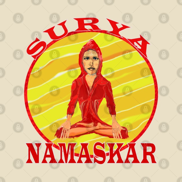 Namaste Yoga Lovers Surya Namaskar Gifts by PlanetMonkey