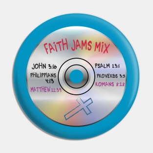 Faith Jamz Mixtape CD - 90's Inspired Spiritual T-shirt Pin