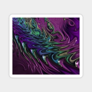 Purple Rainbow Swirls Fractal Texture Magnet