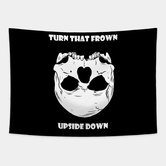 Turn that Frown Upside Down Tapestry by Black Snow Comics