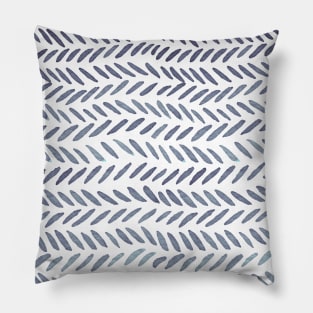 Watercolor knitting pattern - grey Pillow