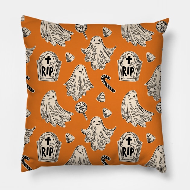 Halloween Pattern Pillow by aquariart