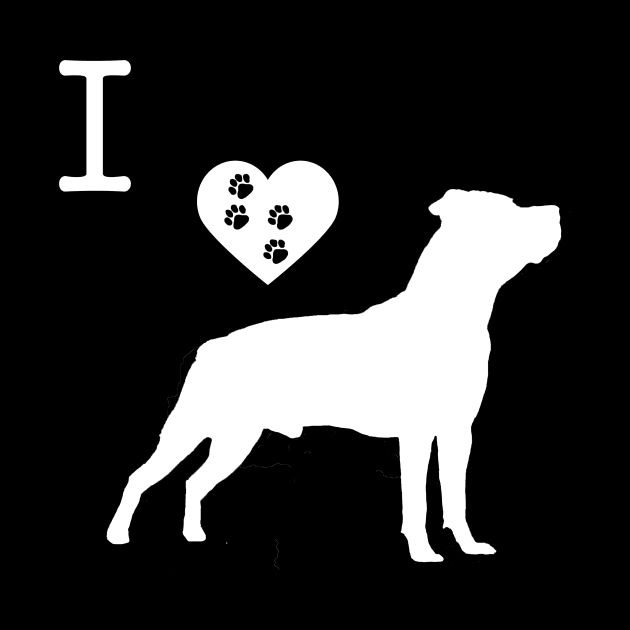 I love American Staffordshire Terrier by Monstershirts