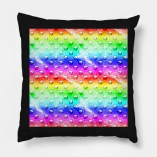 Rainbow Metal With Lazer Lines Pillow