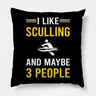 3 People Sculling Pillow