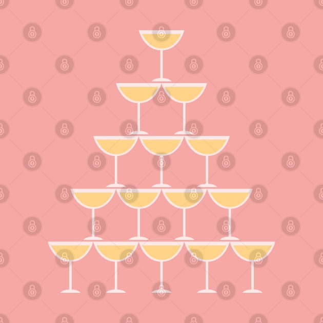 Pink Champagne Tower by lymancreativeco