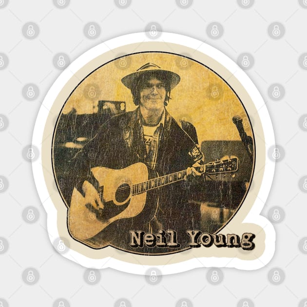 Neil Young Retro Vintage Magnet by TuoTuo.id