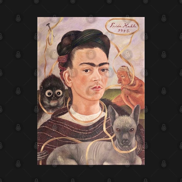 Self Portrait with Small Monkey by Frida Kahlo by FridaBubble