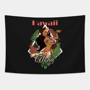 Hawaii Beach Aloha Tapestry