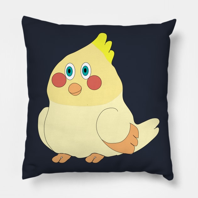 Cartoon Cockatiel Pillow by Color Fluffy