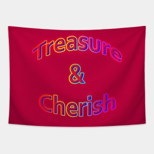 Treasure & Cherish Neon Retro Rainbow Tapestry