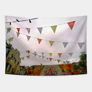 Colorful Flags City Photography Tapestry