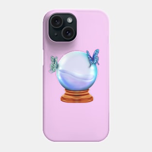 butterfly crystal ball Phone Case