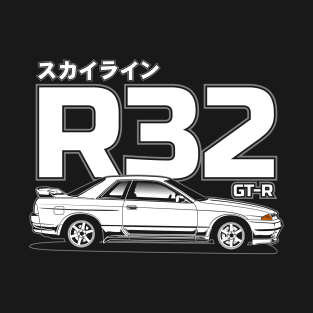 Skyline R32 GT-R White Print T-Shirt