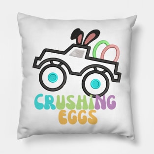 Egg Crusher , Boy Easter , Easter Monster Truck, Egg Hunting Pillow