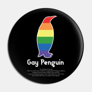 Gay Penguin G9w - Can animals be gay series - meme gift t-shirt Pin