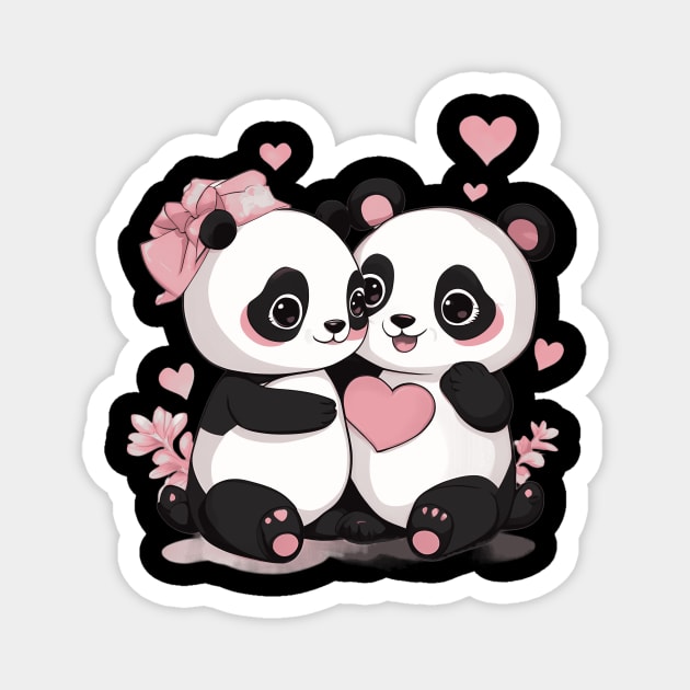 Be My Valentine Panda Magnet by animegirlnft