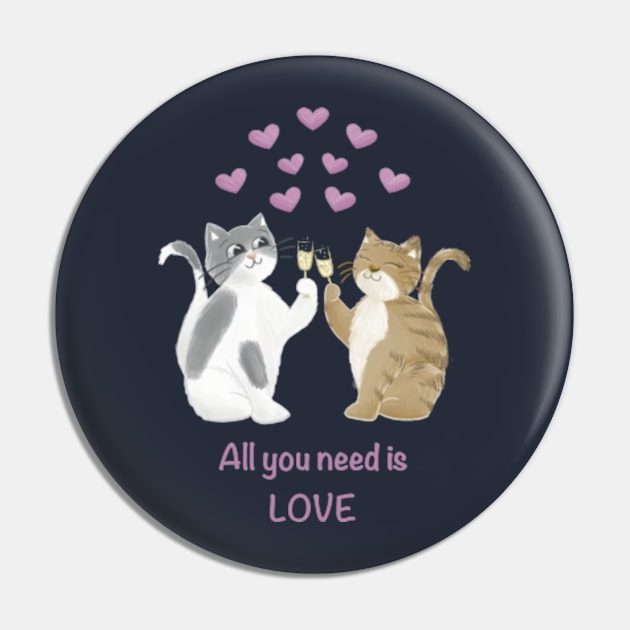 All you need is love cats Pin by AbbyCatAtelier