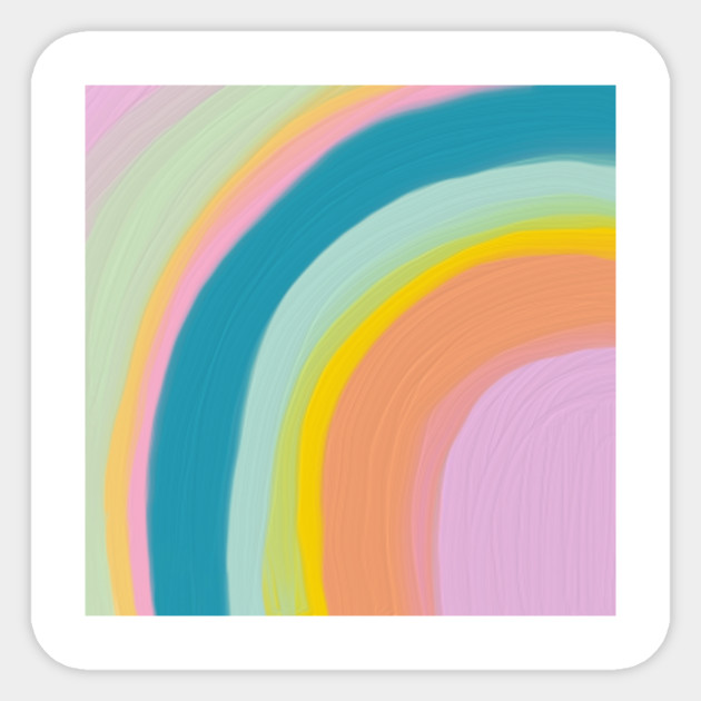 Happy Rainbow Art Rainbow Painting Sticker Teepublic