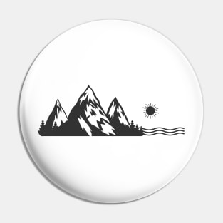 Mountains And River A cool outdoor camping in minimalism Pin