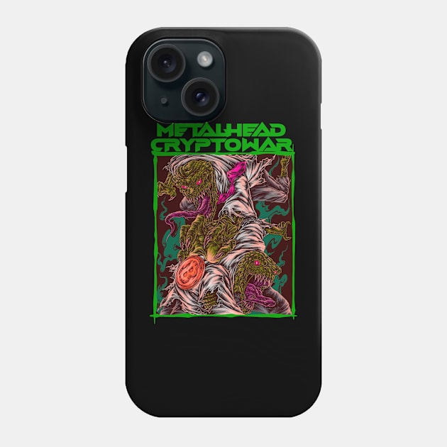 METALHEAD CRPTOWAR Phone Case by TOSSS LAB ILLUSTRATION