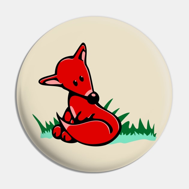 Cute Fox Pin by schlag.art