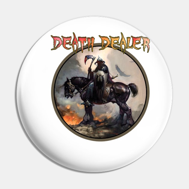 Death Dealer (Black Print) Pin by Miskatonic Designs