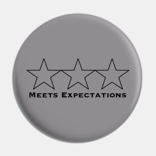 Three Stars - Meets Expectations Pin