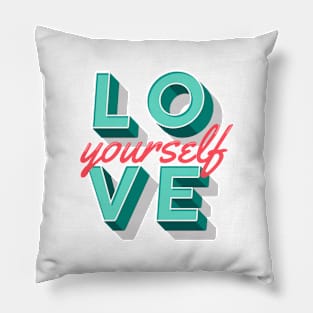 Love Yourself Quote Pillow