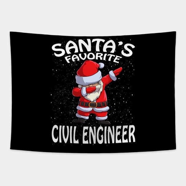 Santas Favorite Civil Engineer Christmas Tapestry by intelus