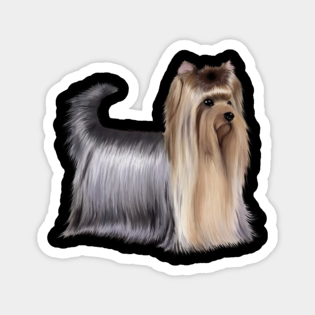 Yorkshire Terrier Dog, Love Yorkshire Terriers, Dog Lover Magnet by logiamerch
